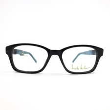 Nicole Miller CENTRE C01 Eyeglasses Frames Black Blue Square Full Rim 50-16-135