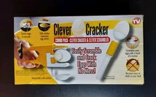 Clever Egg Cracker, Clever Scrambler Combo Pack, As Seen On TV, New Open box