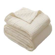 Throw Blanket for Bed 100 Cotton Ultra Soft Rustic Quilt Farmhouse Decor Fal...