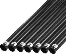Golf Black Plastic Golf Club Tube, 1.25 Inch Pack of 7 