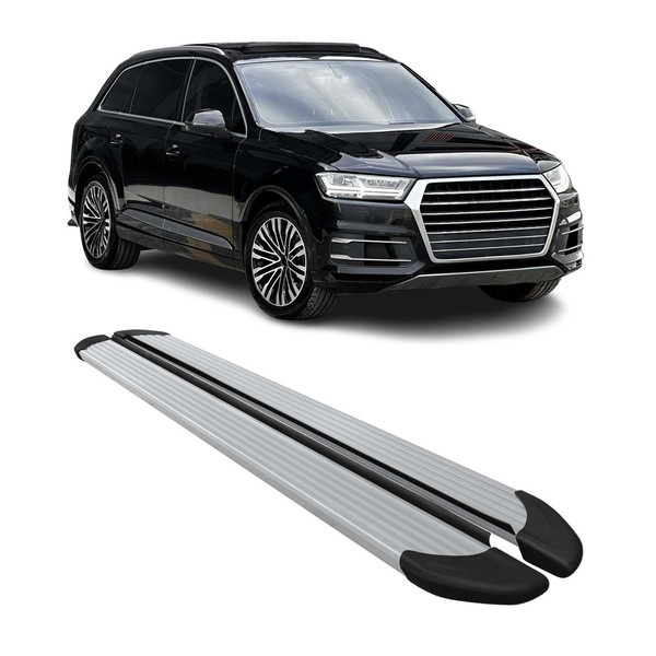 Seitenschweller Trittbretter Schweller FüR Audi Q7 4M 2015-2026 Aluminium Silber-image
