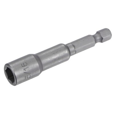 1/4'' Quick-Change Hex Shank 5/16'' Magnetic Nut Driver Bit, 2.56'' Length SAE Size