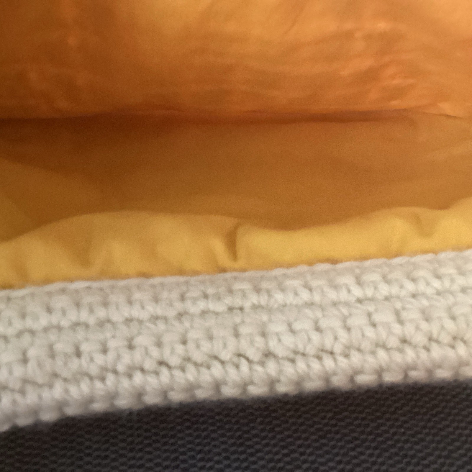 Macrame Bubble Purse With Plastic Handles Yellow … - image 3