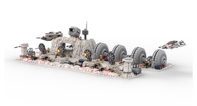 Star Wars Micro Diorama Battle on Hoth KONVOLUT 7681 Teile MOC Bausteine Set