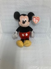 Ty Beanie Baby  Micky Mouse Disney Sparkle Red 8" New MWMT's