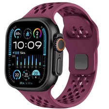 Breathable Silicone Strap for Apple Watch Band 49mm 46mm 45mm 44mm 42 41mm Sport