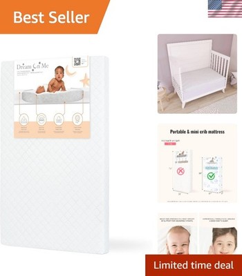 3  Extra Firm Portable Crib Mattress with Waterproof Cover | Baby Safety Assured