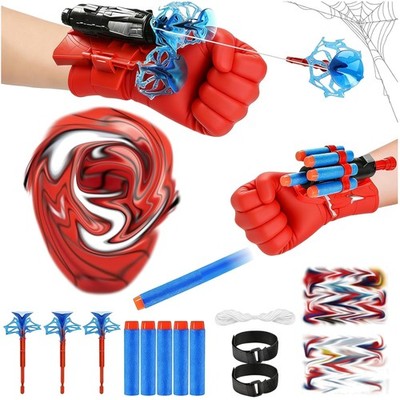 Fantasievolles Kinder Geschenk: Web Shooter Handschuh Set mit Launcher und Mask