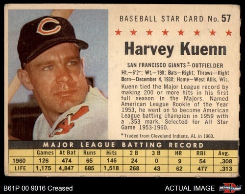1961 Harvey Kuenn [Perforated] #57