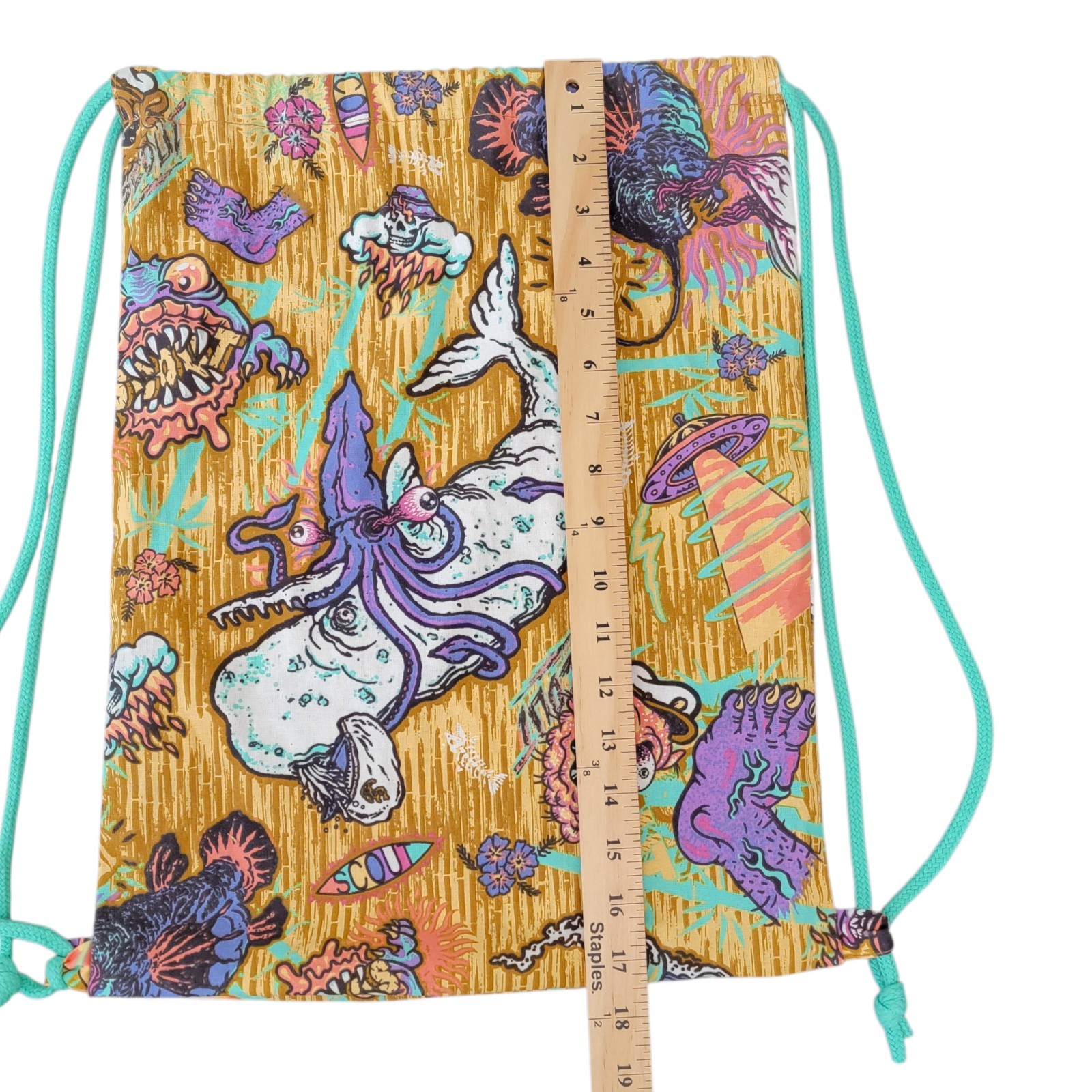 Scout Italy Cinch Drawstring Backpack Psychedelic… - image 6