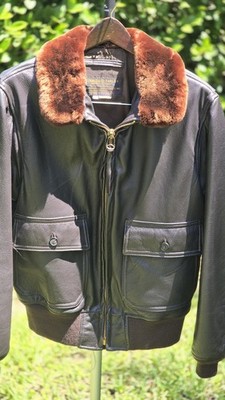 Navy Flyer's Jacket Flight Apparel  Industries Intermediate G-1 Bomber Sz 40 