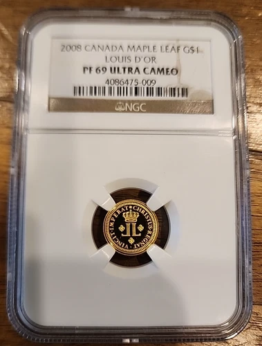 2008 Canada $1 Louis d'or Mirliton Gold Coin NGC PF69 Ultra Cameo
