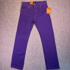 Nike 6.0 Jeans Girls Size 14 Purple Straight Logos Stretch Denim NEW Fits28x29