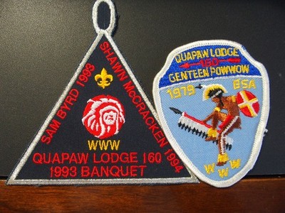 Quapaw Lodge 160 - 1993 Banquet & 1979 Pow Wow Event Patches