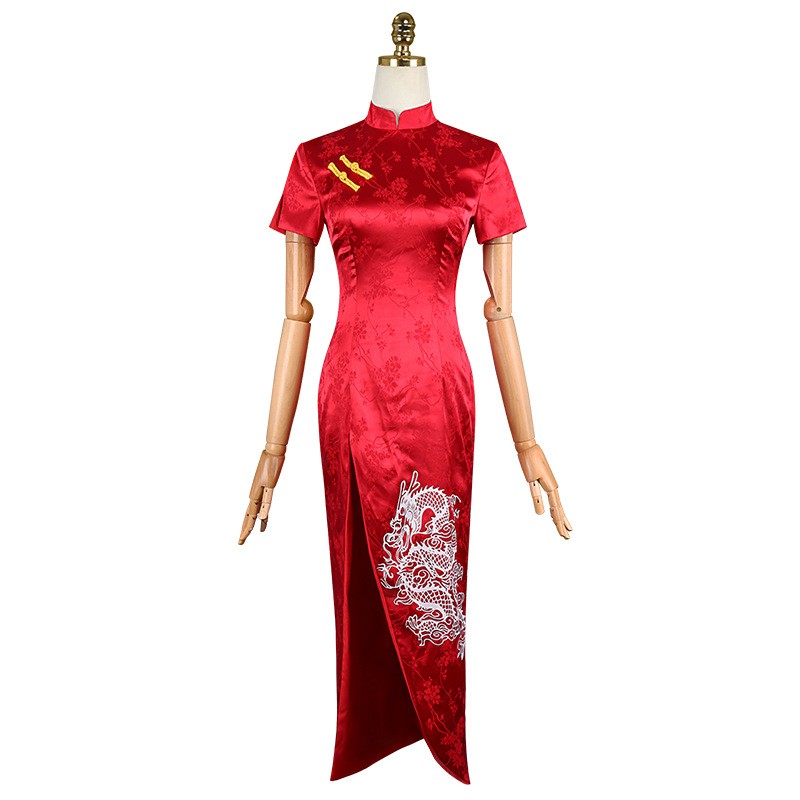 Cosplay Panty and Stocking with Garterbelt Red Cheongsam Dress Halloween  Suits | eBay