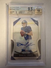 2019 Panini Prizm Rookies Daniel Jones #302 Auto Silver Prizm