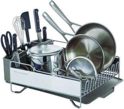 KitchenAid Large Capacity Full Size Rust Resistant Dish Size, Light Grey 