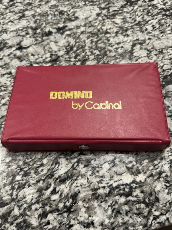 Cardinal Domino by Cardinal Classic Tile Game Set Complete in Red Case