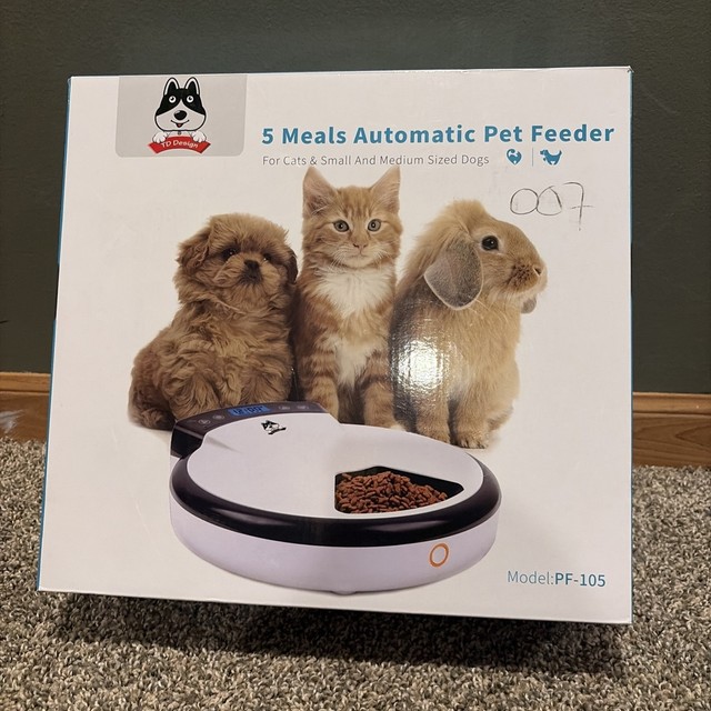 Td Design 5 Meals Automatic Pet Feeder Model Pf 105