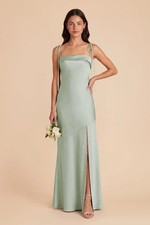 BIRDY GREY Lizzie Dress Matte Satin Sage Bridesmaid Dress NWT SIZE S