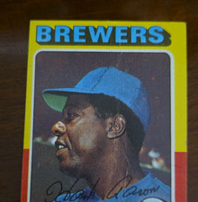 Topps 1975 Hank Aaron #660 Milwaukee Brewers MLB Baseball Card Base Set Vintage
