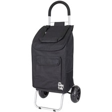 Foldable Shopping Cart with Wheels - Trolley Dolly Black