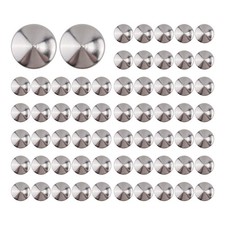2X(100 Silver Copper Round Cone Rivet Spike Studs Spots DIY Rock Punk 8mm N6X6)