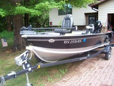 2023 LUND "1600 FURY" Tiller Boat w/25hp Mercury Motor & Shoreland'r Trailer etc