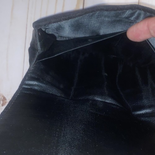 Vintage Art Deco Retro Perlen Schwarz Samt Clutch Stil Handtasche Handtaschen - Bild 8 von 14