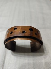 Vintage Renoir Copper Swiss Chees Cuff Bracel...