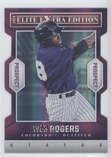 2014 Elite Extra Edition Prospects Status Purple Die-Cut /150 Wes Rogers #86 0a1
