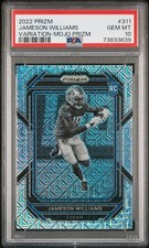 2022 Panini Prizm Rookie Variation Jameson Williams #311 Mojo Prizm 1/25 PSA 10