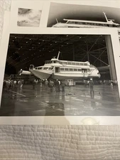 6 Vintage 1975 Boeing Jetfoil Press Photos + Drawings Allison Gas Turbines