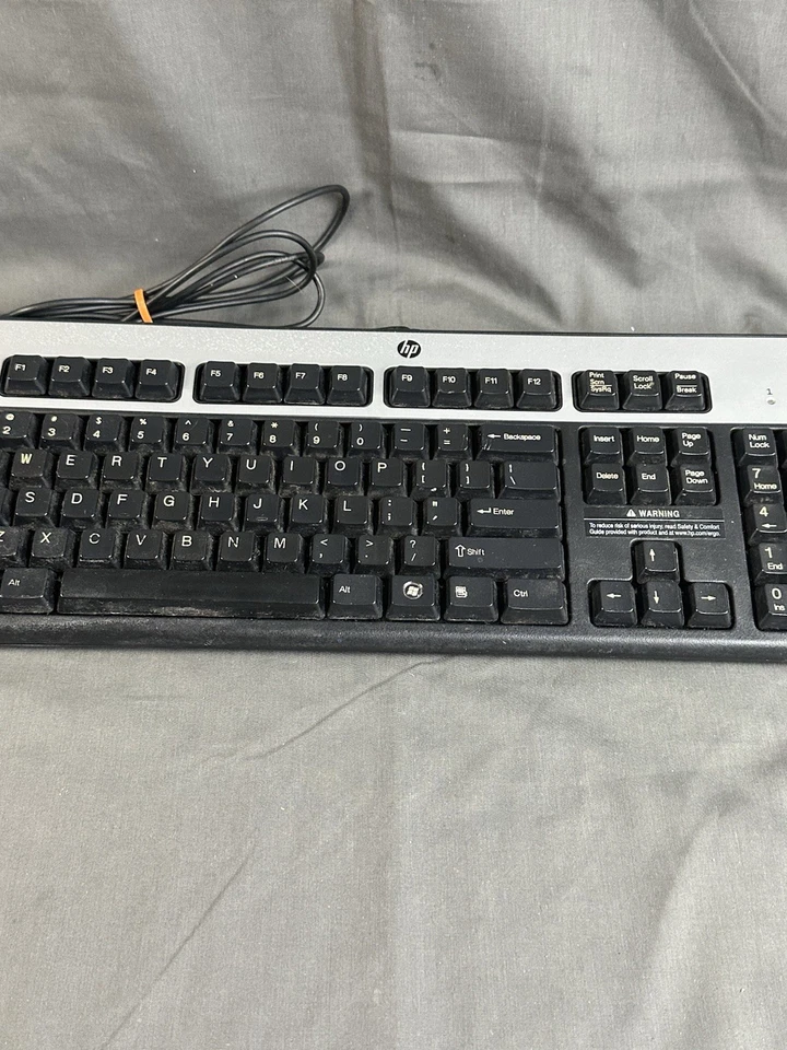 HP KU-0316 Black & Silver USB Keyboard (434821-007) - Image 4 of 4