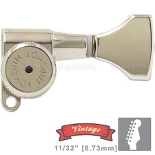 New Hipshot Vintage 6-in-line Stag Locking Tuners Hs Buttons 2164 Id Nickel New Hipshot Vintage 6-in-line Stag Locking Tuners Hs Buttons 2164 Id Nickel