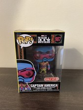Captain America Funko Pop! Black Light Only At Target Rare / Great Condition!