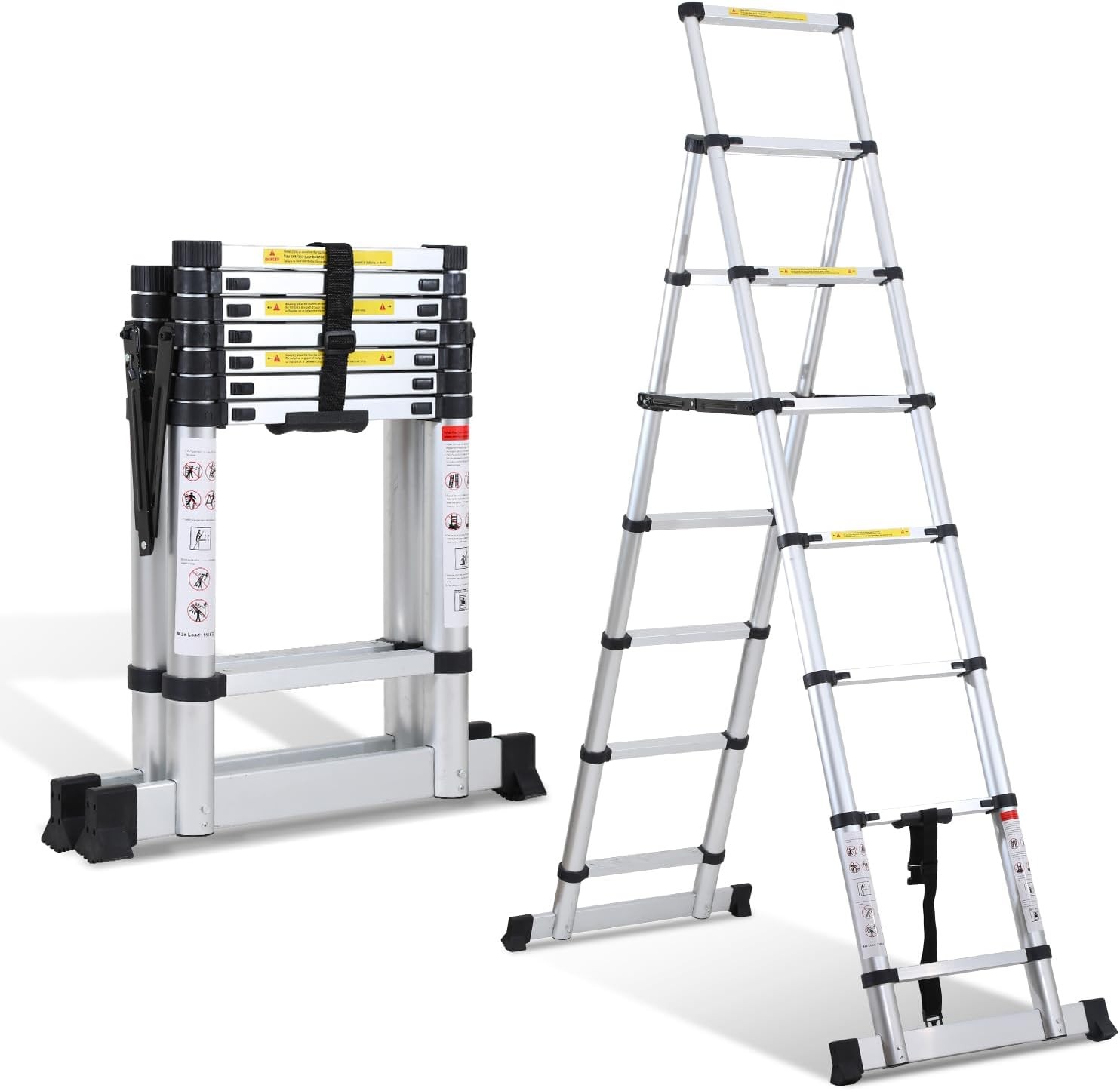 Scala Telescopica Salvaspazio 2+2,3m | Alluminio Leggero Trasformabile
