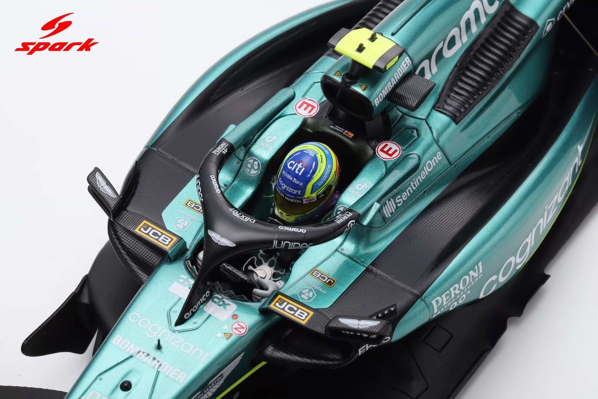 Spark 1:18 Aston Martin AMR23 F1 #14 Fernando Alonso 2nd Monaco GP