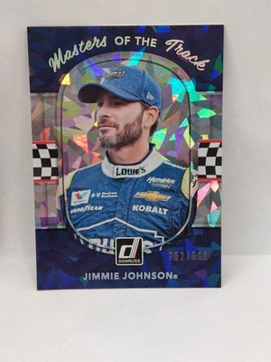 2018 Donruss Racing Masters of the Track Cracked Ice MT1 Jimmie Johnson 952/999