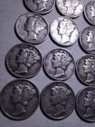 12 SILVER MERCURY DIMES IN VF+/EF CONDITION W/STRONG DETAILS MIXED DATES 1939-45 — photo 5
