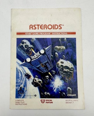 MANUAL ONLY Asteroids for Atari 2600 Vintage 1979 GUC FREE S&H NO TRACKING