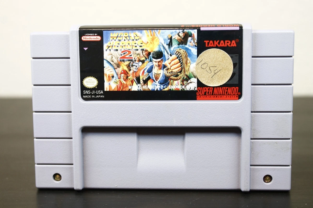 mvs world heroes 2 usa (cartridge only - sticker damage