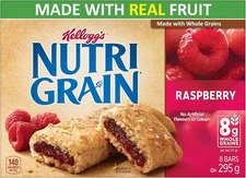 (Free Duty Tax) Kellogg's Nutri Grain Cereal Bars Raspberry, 8 Bars, 295g/10