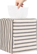 Tissue Box Cover, Fabric Tissue Box Holder Square, Stylish Toilet Paper Storage,