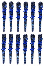 Dz Pk 12 PC Alligator Duck Bill Clips Beak Clips Sapphire on Dk Nick Trim NMD12