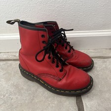 Vintage 90s Dr. Martens 1460 Oxblood Boots Made in England Sz 4 US 6 Red