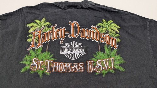 Harley Davidson, Black XL T-Shirt St. Thomas U.S.V.I. - Picture 10 of 13