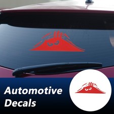 Reflective Bumper Decal Red Square Angry eyes Reflective Car Sticker