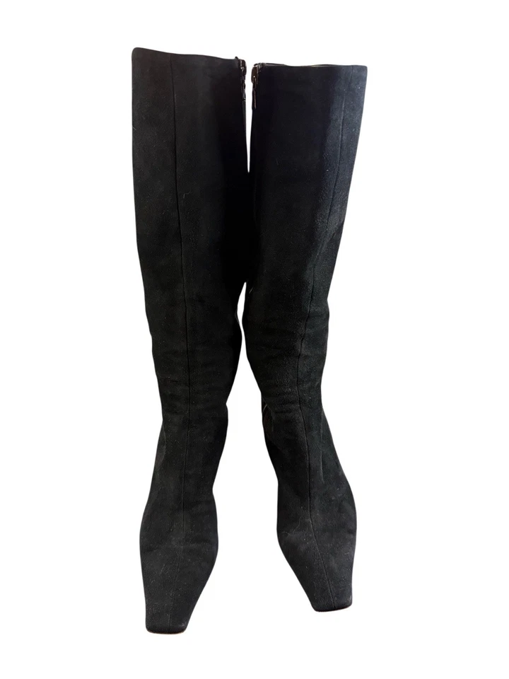 Womens Authentic Prada Knee High Stiletto Boots Black Size EU 37/US 6 - Image 3 of 4