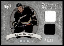 2008-09 Artifacts Treasured Swatches Dual Silver Ryan Getzlaf 001/100 Anaheim